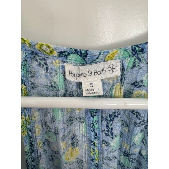 Poupette St Barth Carine Mini Dress Blue Lemon Small - Picture 5 of 5